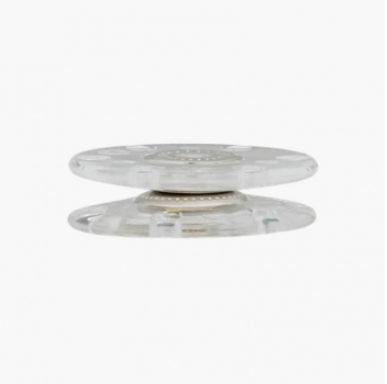 Poly/Metalldruckknopf 20 mm transparent